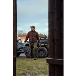 Härkila Kamko Green/Bordeaux obojstranná flísová bunda, veľ: L