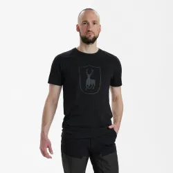 Deerhunter LOGO Black tričko s krátkym rukávom