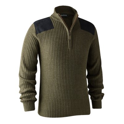VÝPREDAJ Deerhunter Rogaland Green zip neck pulóver veľ: 3XL