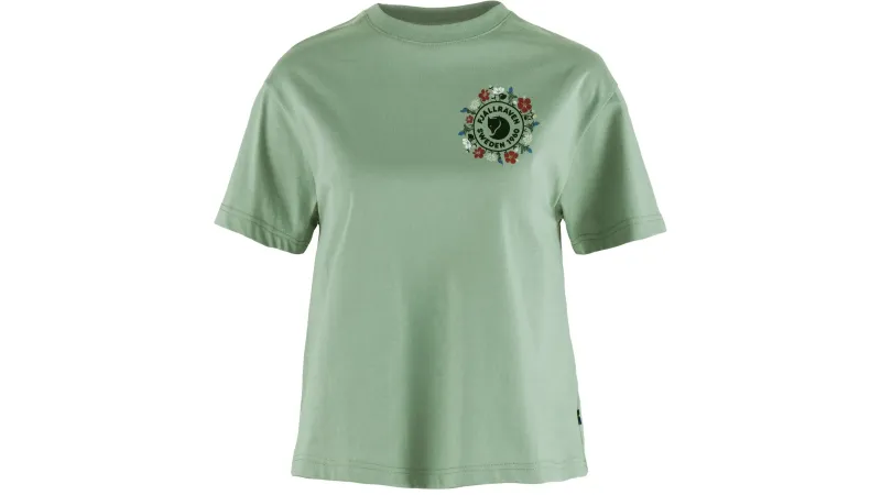 Fjällräven Fjällblomster Logo Green dámske tričko