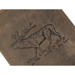 Greenburry 1701-STAG Jeleň hnedá kožená peňaženka